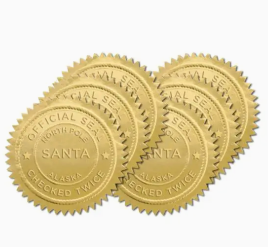 Santa Seals - Christmas Stickers