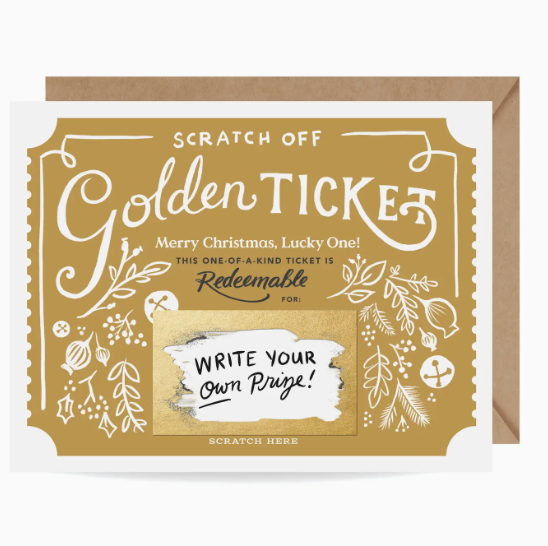 Scratch-Off Card - Christmas Golden Ticket
