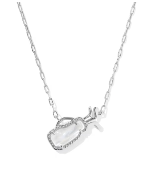 Golf Short Pndnt Nck Rhod Ivory MOP