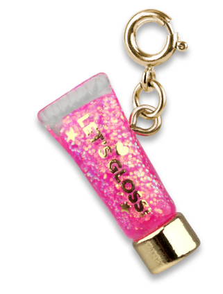 Gold Glitter Lip Gloss Charm
