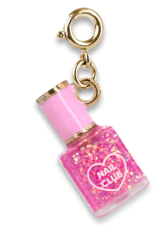 Gold Glitter Nail Polish Charm