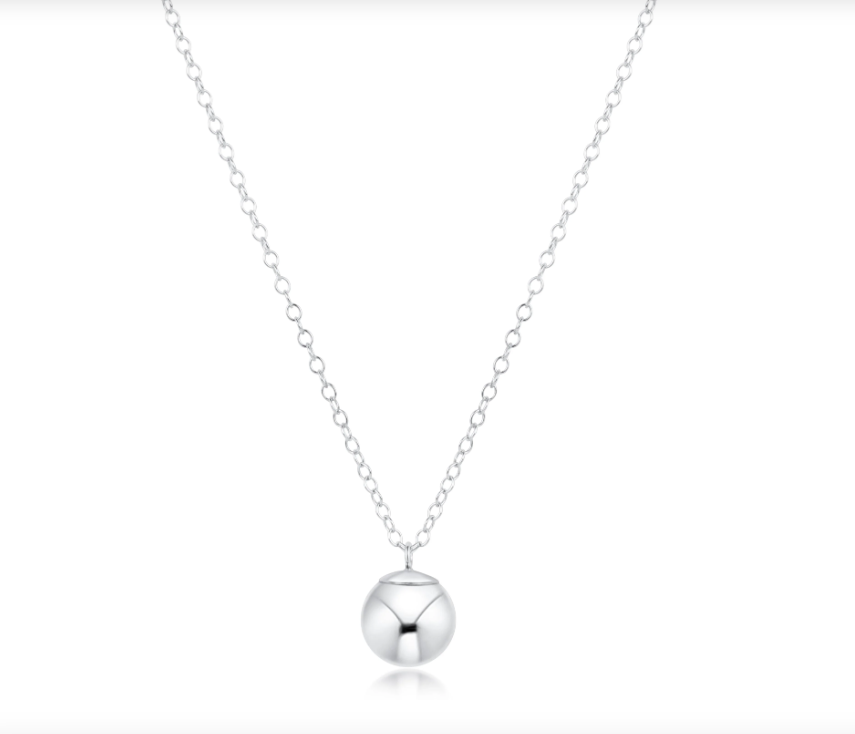 16" Necklace Sterling- Classic Sterling 10mm Charm N16SSCLSS10