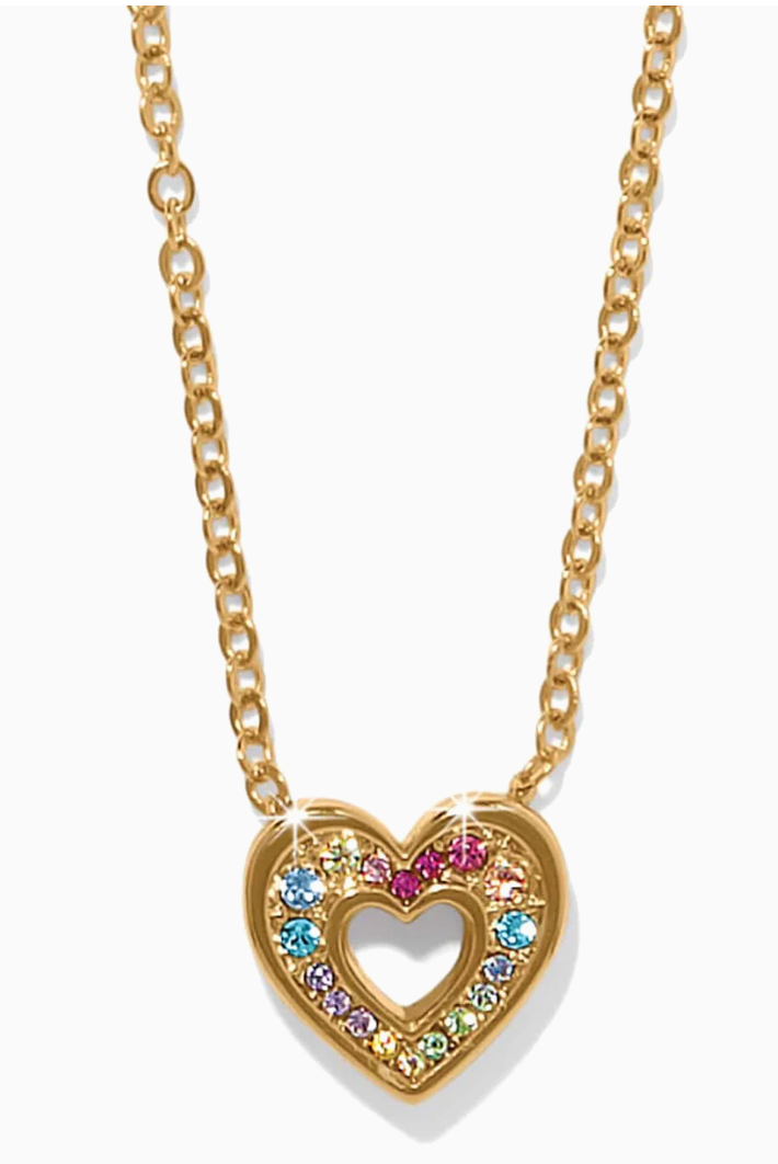 JM038 Enchanting Gem Heart Necklace