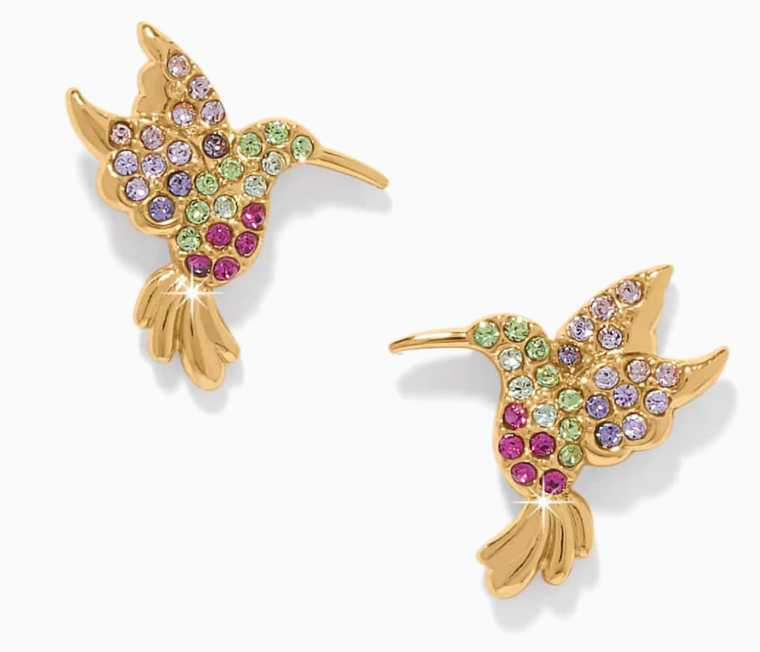 JA0328 ENCHANTING HUMMINGBIRD POST EARRINGS