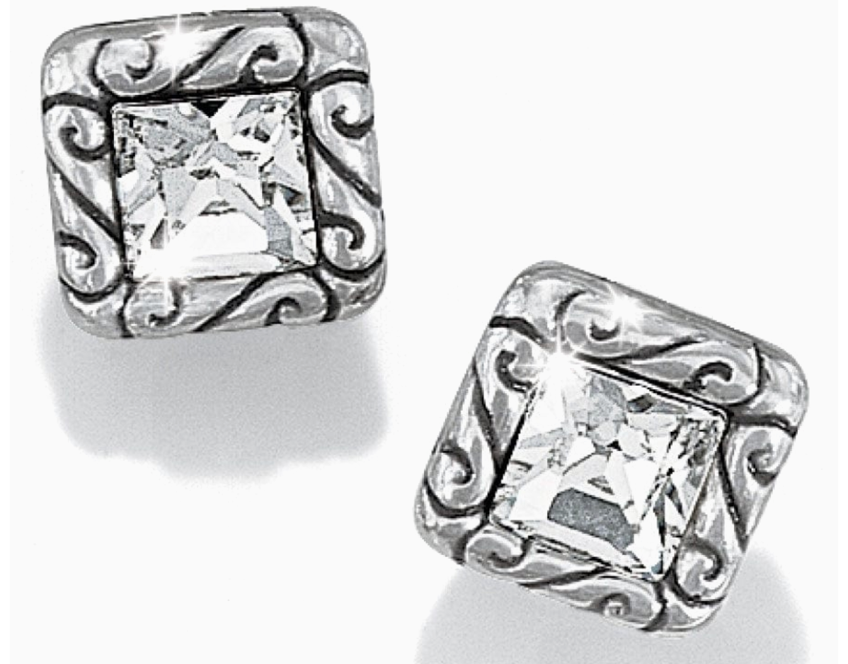 J21640 SIL/STN REGINA MINI POST EARRINGS