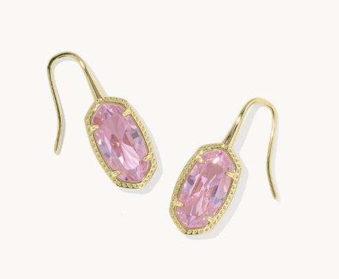 Lee Luxe Drop Ear Gold Light Pink