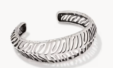 Tiger Striped Mikki Vintage Silver Cuff Bracelet Kendra Scott