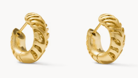 Tiger Striped Mikki Gold Huggie Earrings Kendra Scott