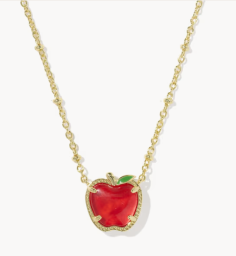 Apple Gold Short Pendant Necklace Kendra Scott