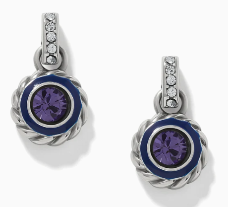 JA0375 Halo Gemma Petite Round Post Drop Earrings