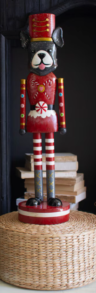 C-26 Metal Christmas Dog Nutcrackers ( Assorted )