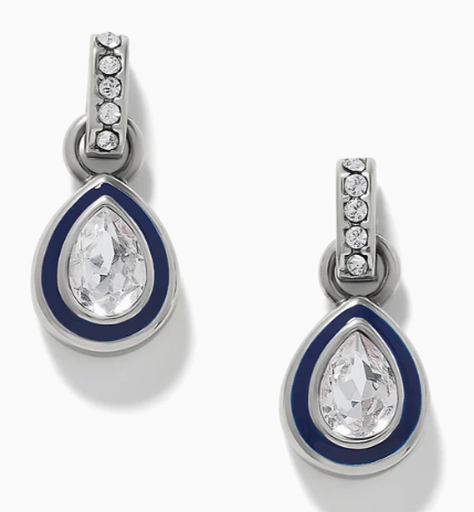 JA0376 Halo Gemma Petite Teardrop Crystal Post Drop Earrings