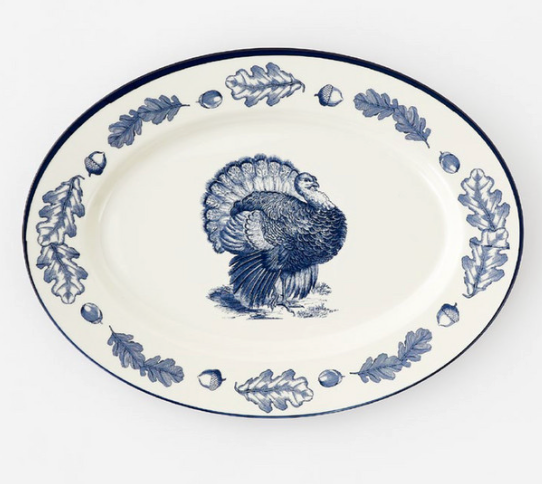 F-26 Turkey Oval Enamel Platter