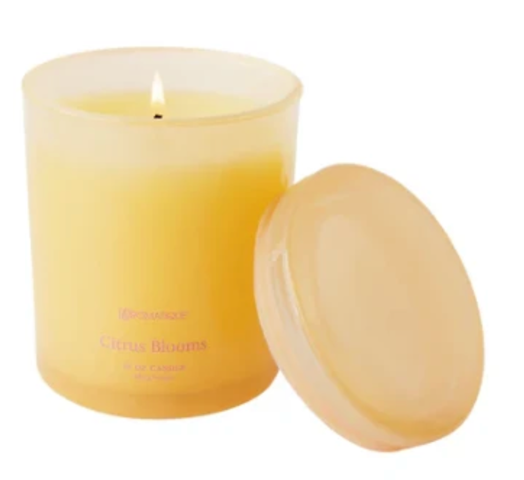 Citrus Blooms Foundry Tinted Glass Candle 10oz.