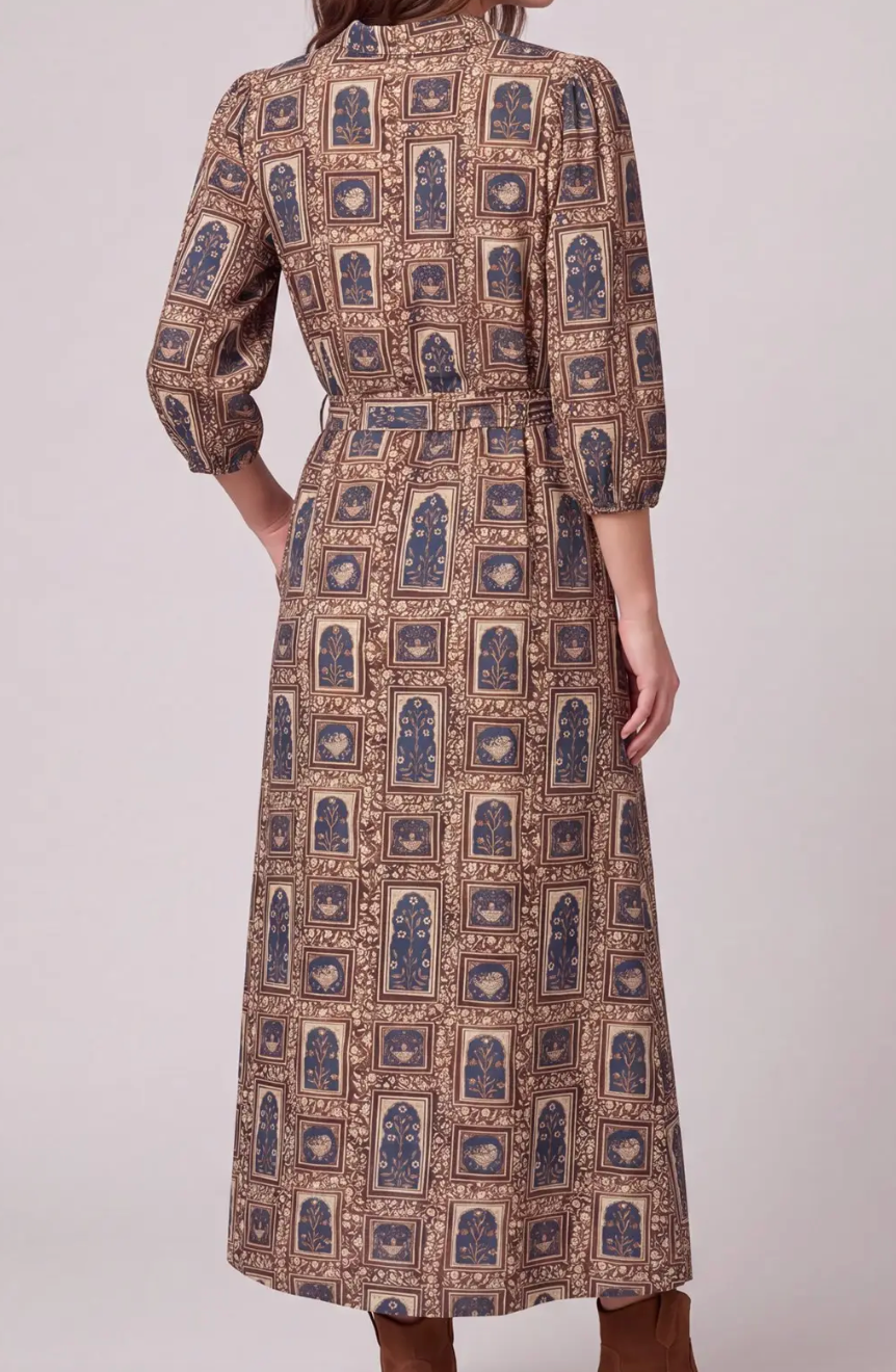 Feeling Fall 3/4 Sleeve Button Down Dress