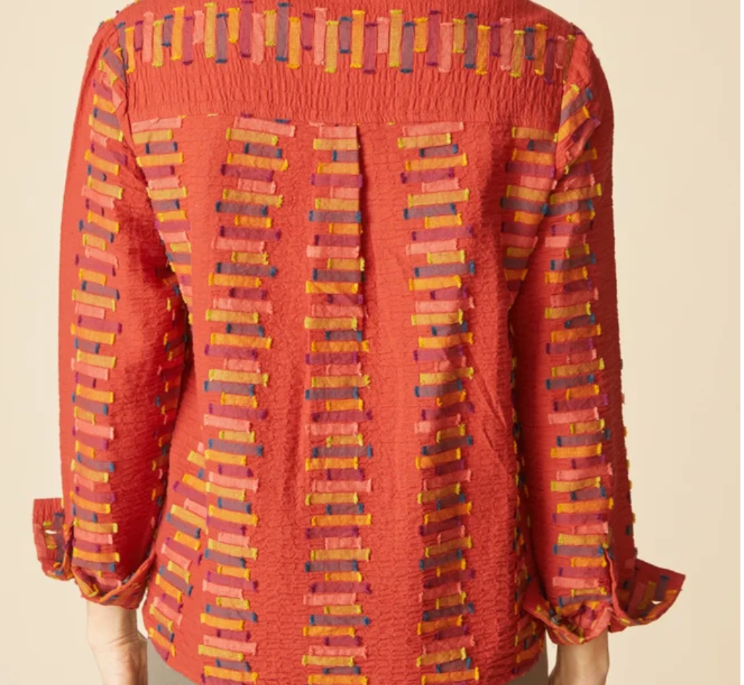 Habitat Cotton Stripe Shirt/Top Sienna