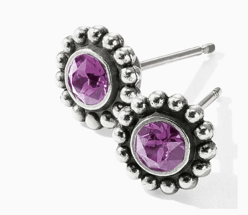 Twinkle Mini Post Amethyst Earrings J2049G
