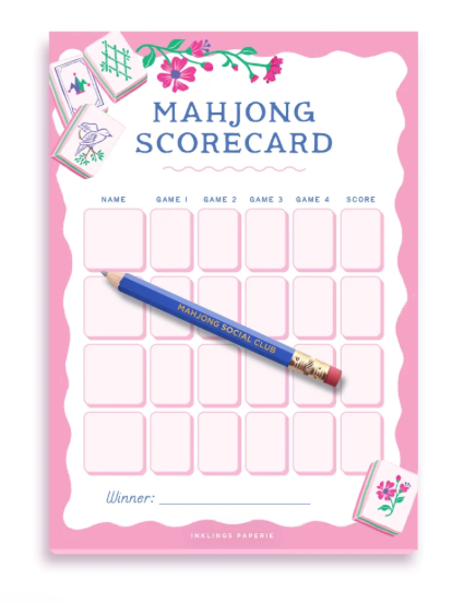 Mahjong Scorecard Notepad
