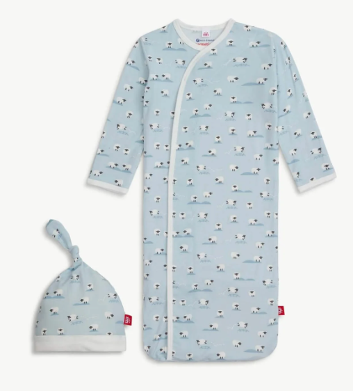 Magnetic Me Baa Baa Baby Blue Modal Gown & Hat Set