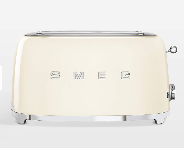 SMEG 4-Slice Long Slot Retro Toaster ( Cream )