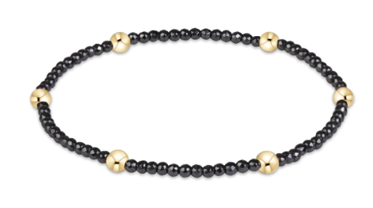 BPRESFHEM2 Presence Faceted Hematite 2mm Bracelet