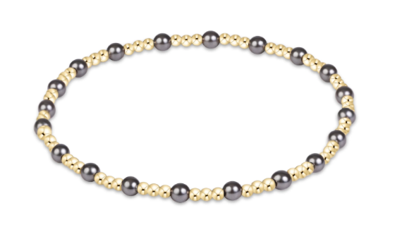 BSINPEDKG3 Sincerity Pearl Dark Grey 3mm Bracelet