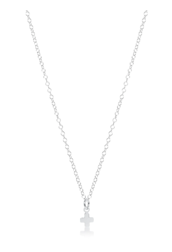N16SSSCSMMSSC 16' Necklace Sterling- Signature Cross Small Sterling Charm