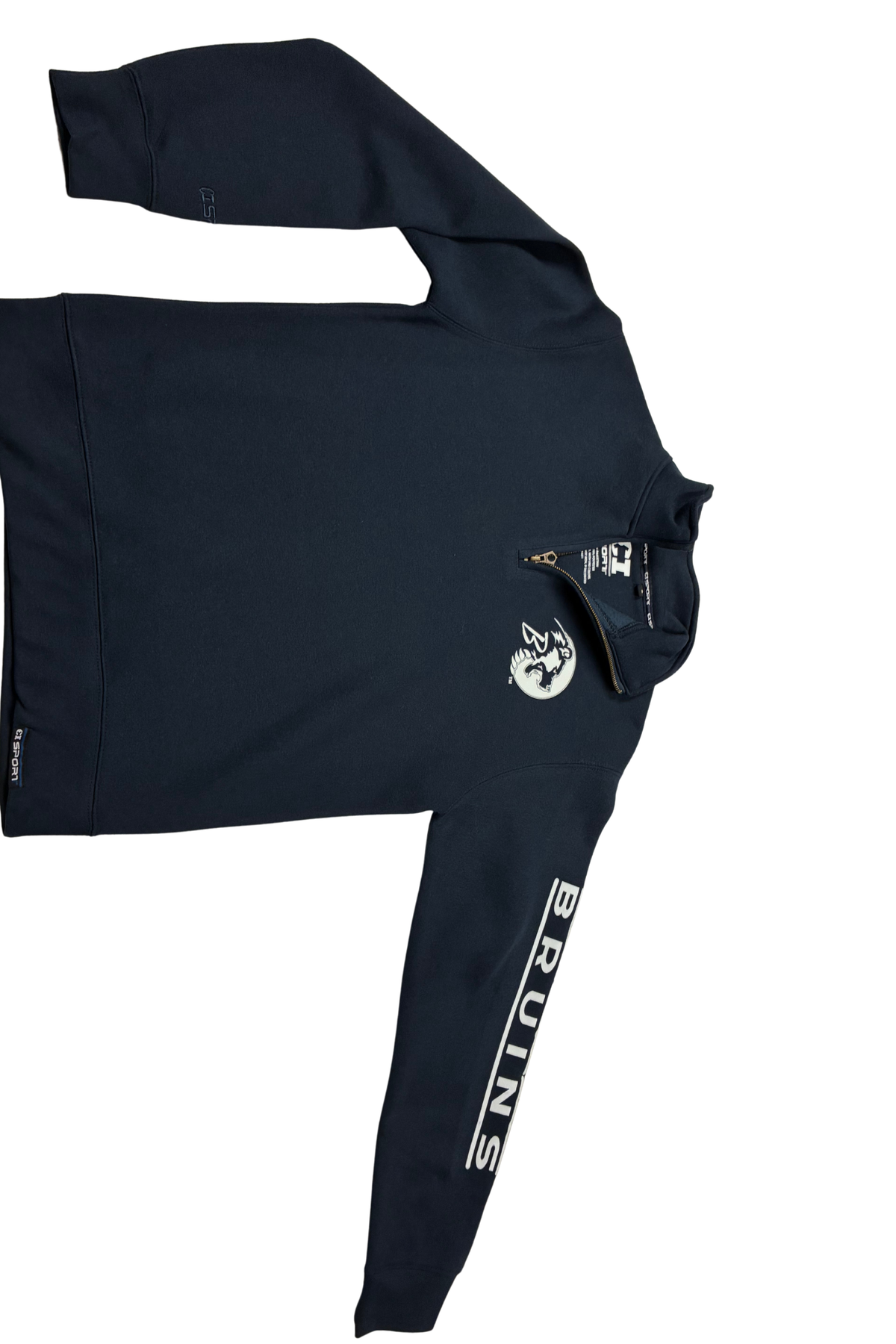 Bruin On Sleeve Long Sleeve 1/4 Zip Pullovers