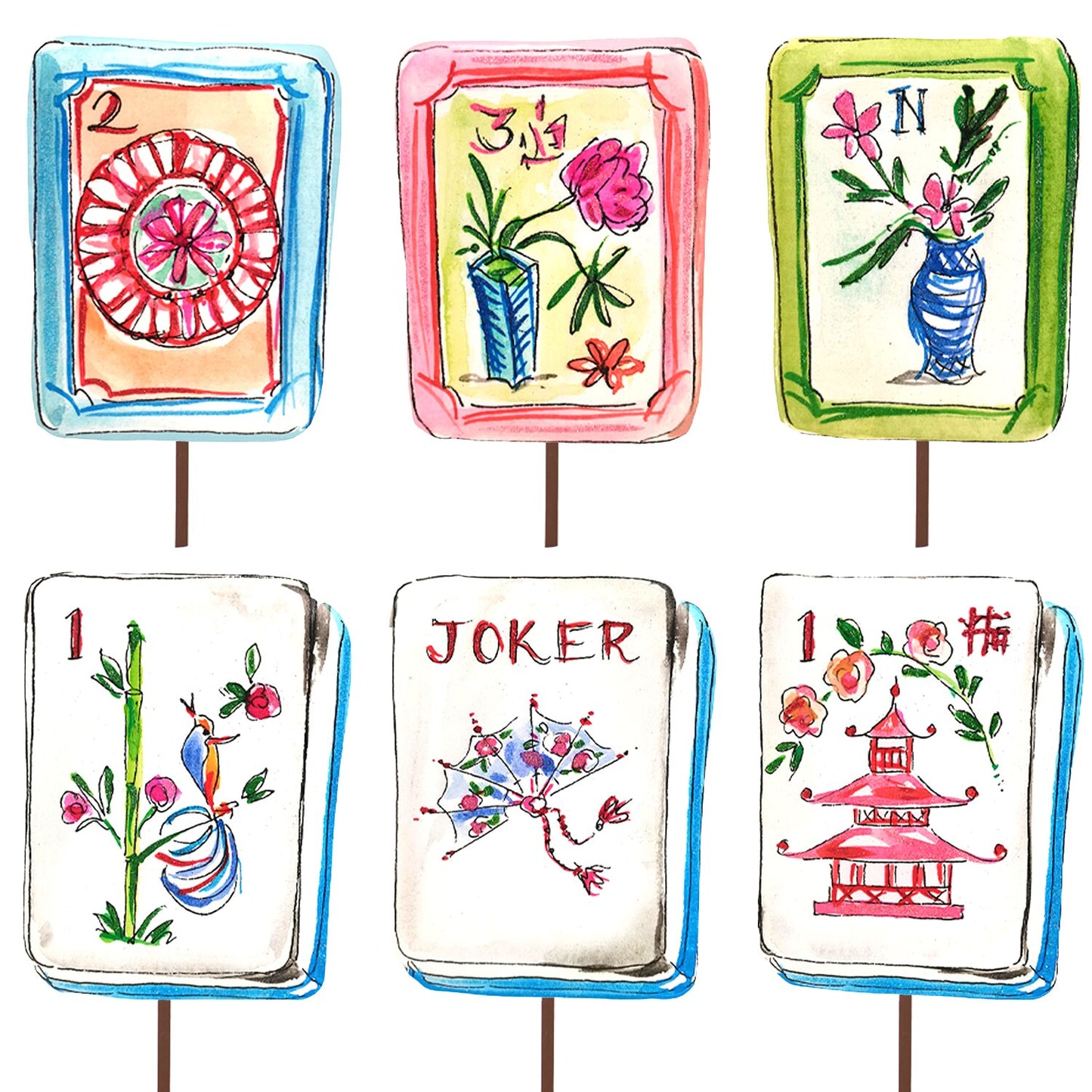 Mahjong Tiles Sign ( Assorted )