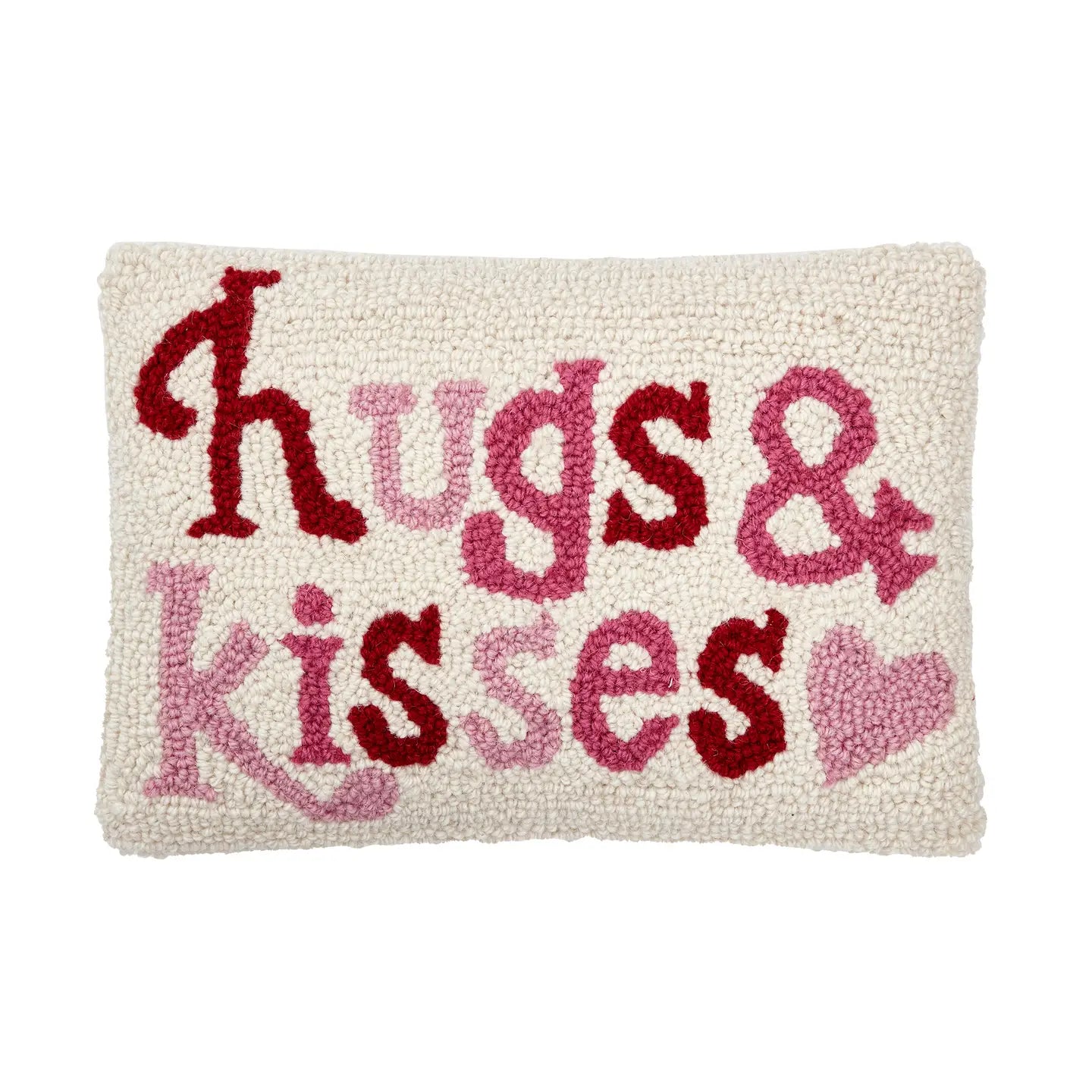 Hugs & Kisses Hook Pillow 8" x 12"