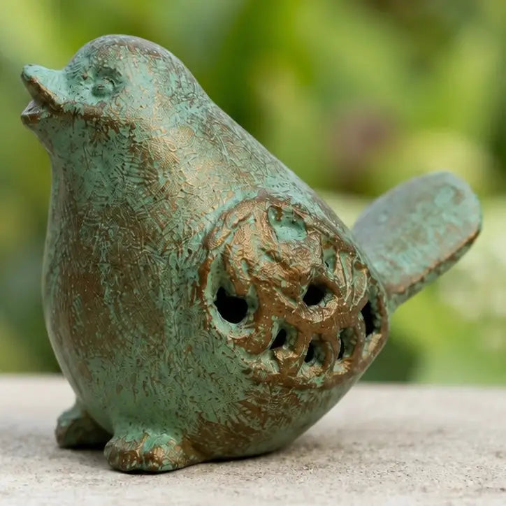 Bird Garden Figurine, Mint Green
