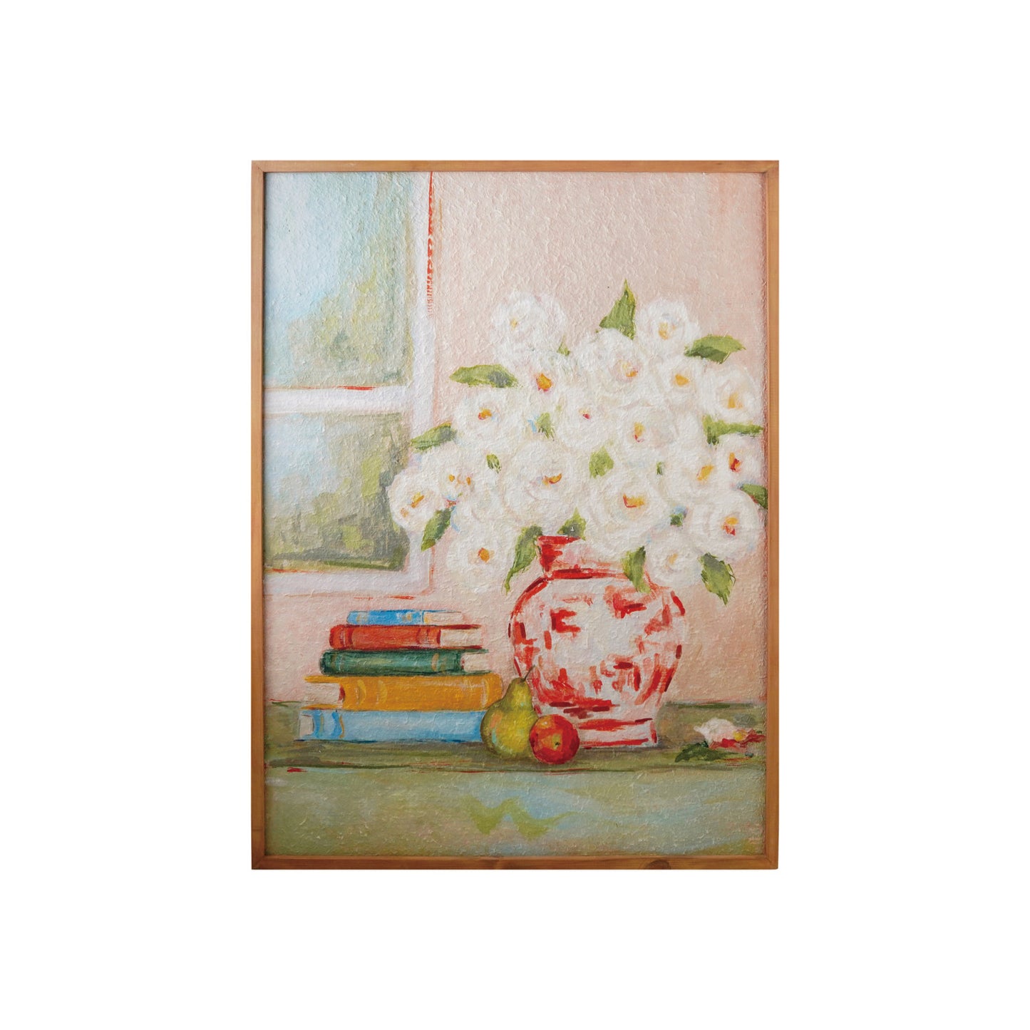 Flowers in Vase & Books Painting 36" x 48"