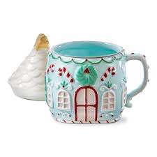 C-26 SWEETEST CHRISTMAS HOUSE LIDDED MUG