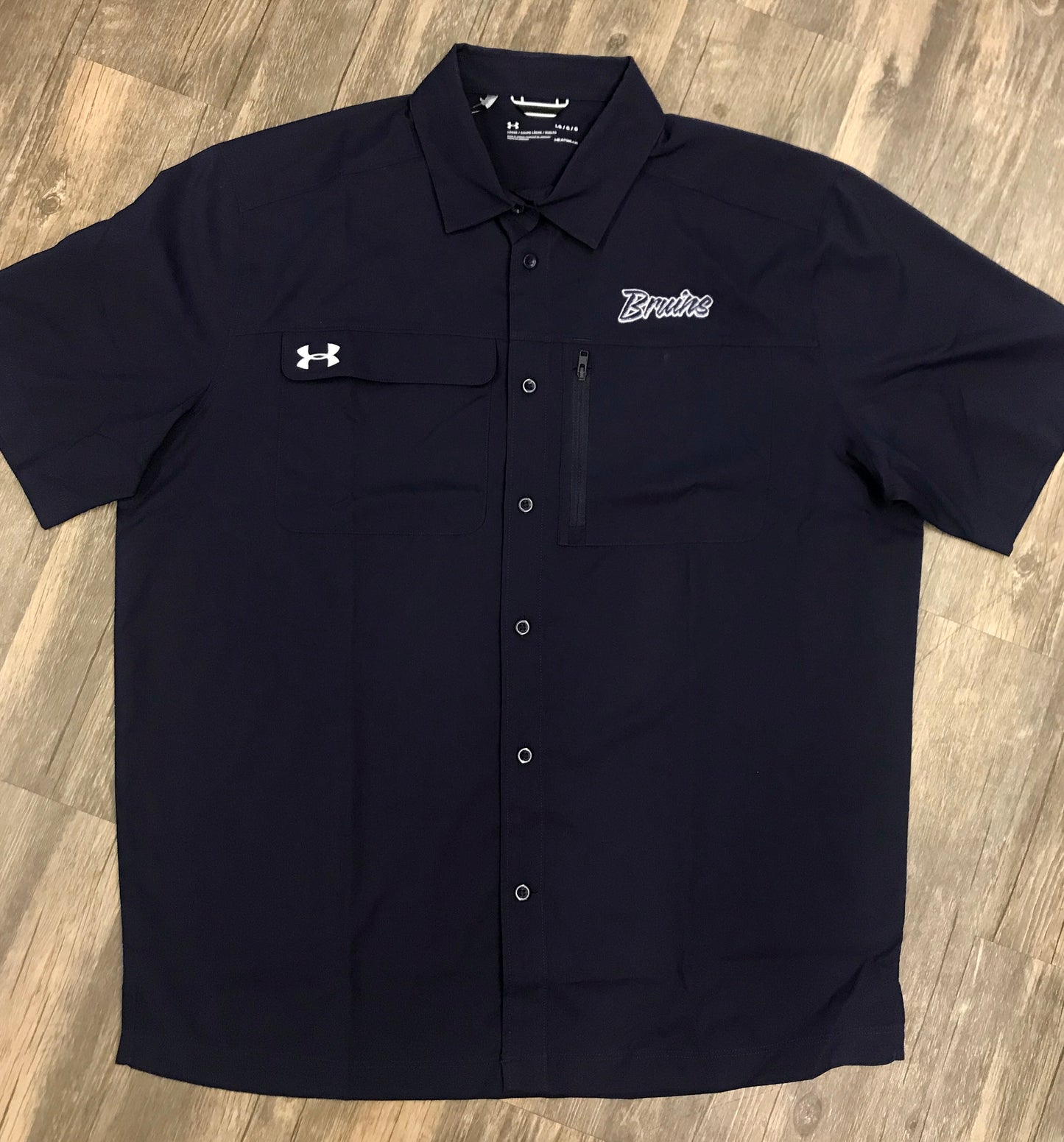 Under Armour Bruin Script Navy 2 Pocket Button Down