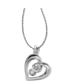 Infinity Sparkle Petite Heart Necklace