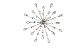 Silver Starburst Wall Art ( Medium )