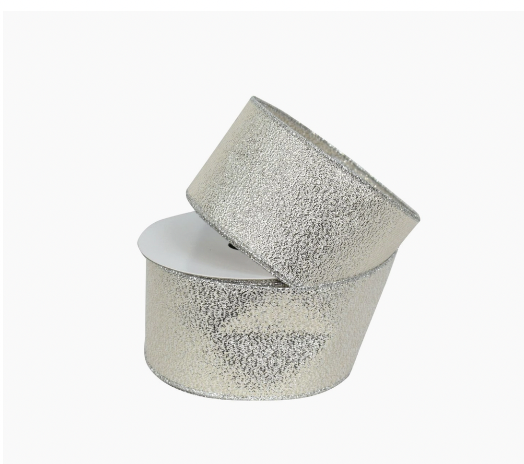 Silver Metallic Woven Ribbon