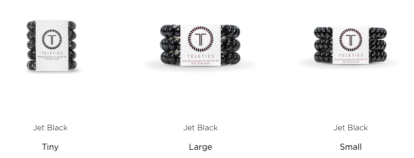 Teleties Jet Black