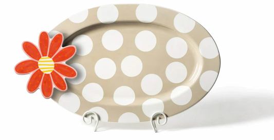 Neutral Dot Big Entertaining Oval Platter 20"x 13"