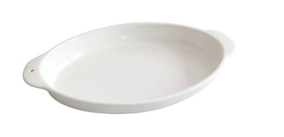 Oval Baker. ( Pinstripes ) Nora Fleming