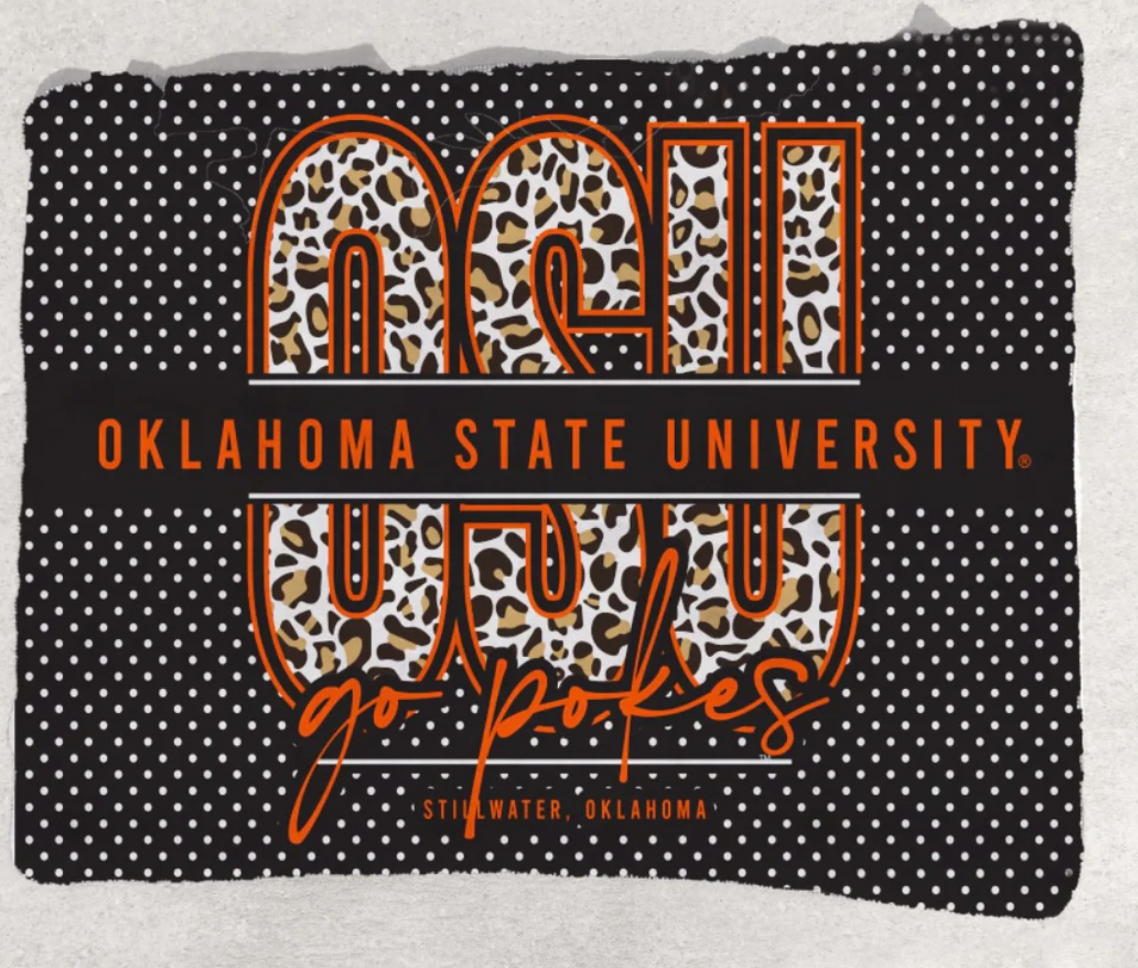 OSU Leopard Pattern Blanket