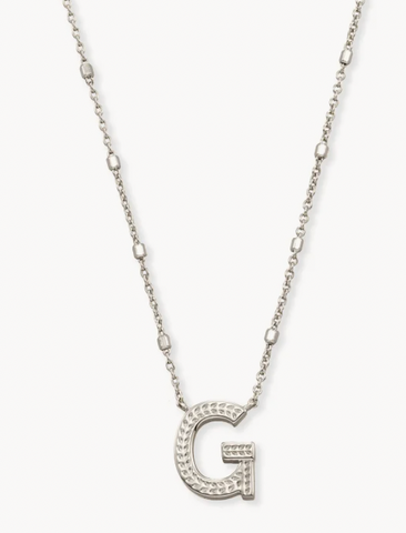 Letter" G " Pendant Necklace in Silver*