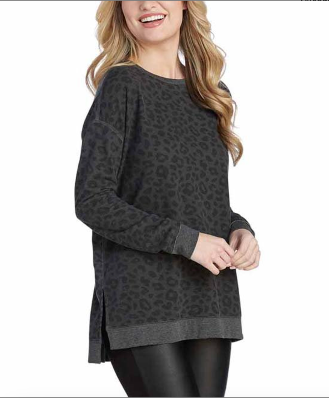 Fanning Sweatshirt ( Black Leopard )