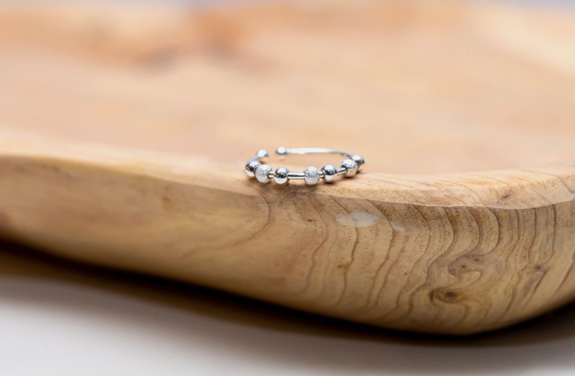 Sterling Silver Adjustable Anxiety Ring