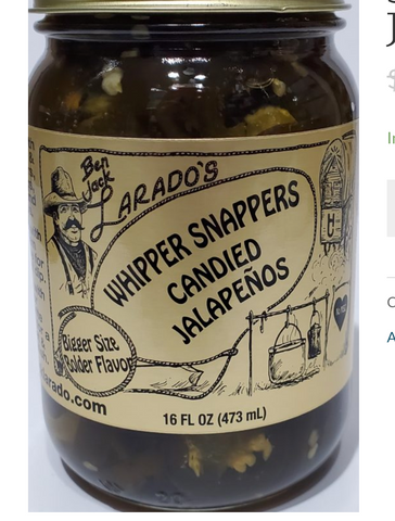 Whipper Snappers Candied Jalapenos 16oz.