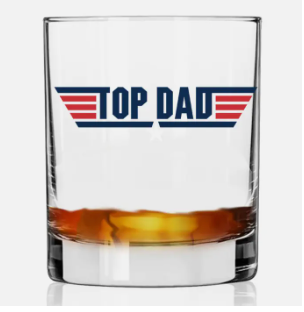 Top Dad Rocks Glass 11oz.
