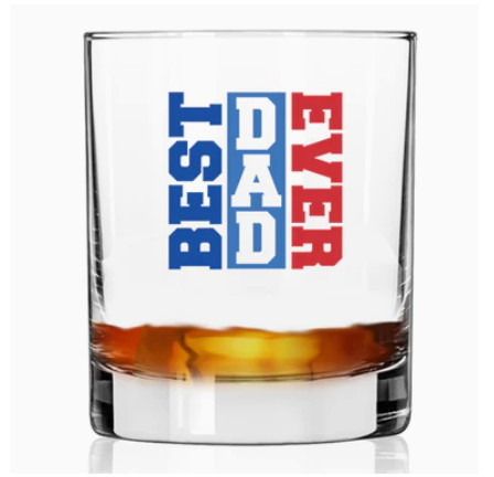 Best Dad Ever Rocks Glass 11oz.