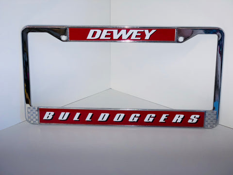 Dewey Bulldogger License Plate Holder