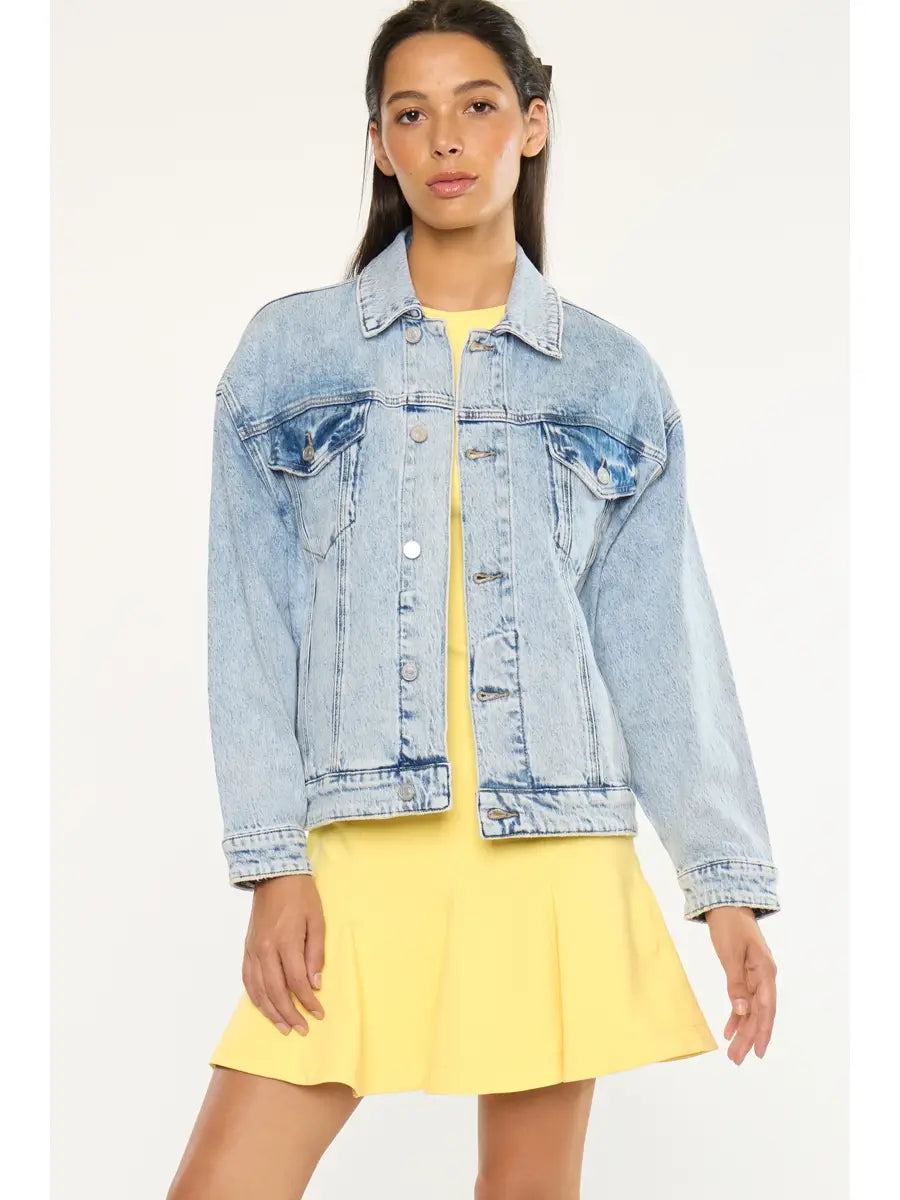 Drop Shoulder Oversized Denim Jacket