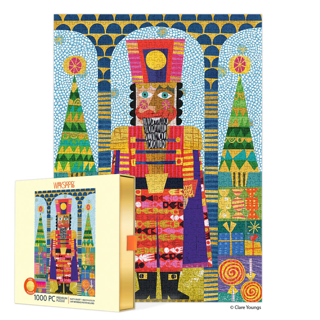 C-26 Festive Nutcracker Gold Foil 1000 Piece  Puzzle